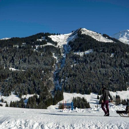 Winter landscape in the Kleinwalsertal valley